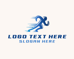 Triathlon - Athlete Running Marathon logo design