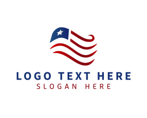 Election - USA National Flag logo design