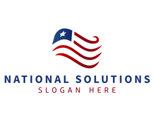 National - USA National Flag logo design