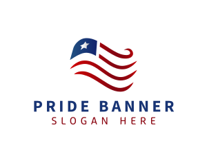 USA National Flag logo design