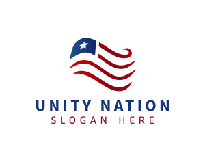 USA National Flag logo design