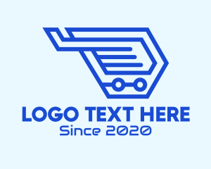 Telecom - Blue Tech Wing logo design