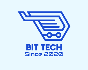 Blue Tech Wing logo design