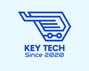 Blue Tech Wing logo design