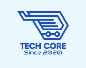 Blue Tech Wing logo design