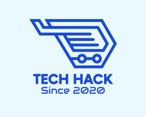 Blue Tech Wing logo design