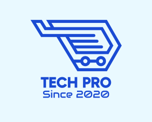 Blue Tech Wing logo design