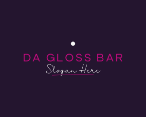 Luxurious Neon Bar Wordmark logo design