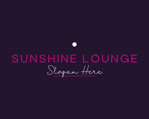 Luxurious Neon Bar Wordmark logo design