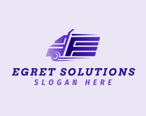 Fast Truck Letter E logo design