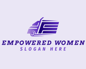 Fast Truck Letter E logo design