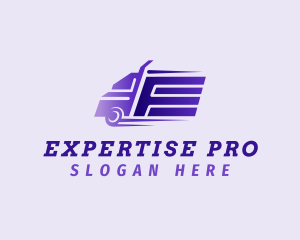 Fast Truck Letter E logo design