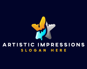 Painting Artistic Star logo design