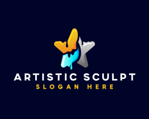 Painting Artistic Star logo design