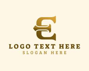 Serif - Elegant Initial Letter E logo design