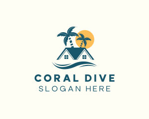 Snorkeling - Tropical Roof Island Resort logo design