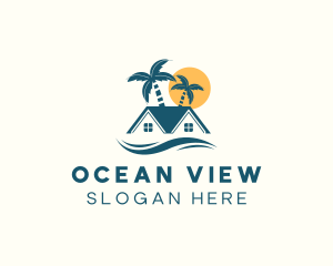 Tropical Roof Island Resort logo design