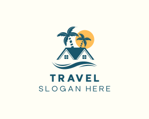 Tropical Roof Island Resort logo design