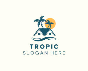 Tropical Roof Island Resort logo design