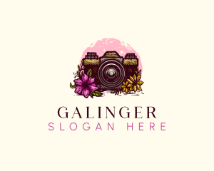 Photo - Floral Photography Camera logo design