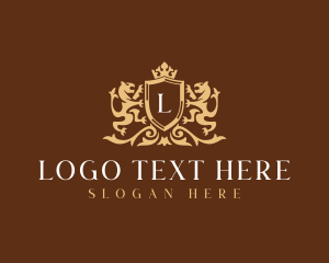 Heraldry - Regal Luxury Lion logo design