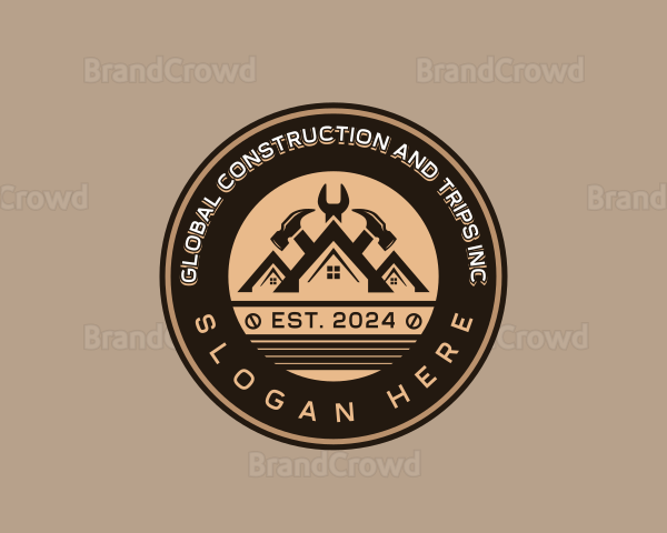 Hammer Repair Carpentry Logo