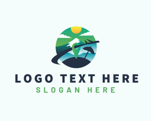 Beach - Tourism Travel Destination logo design