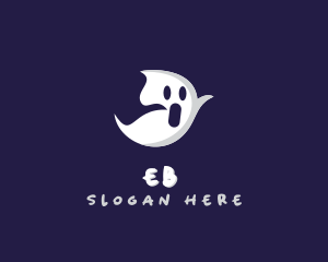 Halloween Cartoon Ghost Logo