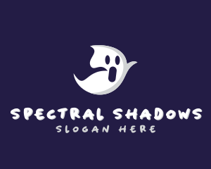 Halloween Cartoon Ghost logo design