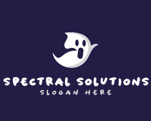 Ghost - Halloween Cartoon Ghost logo design