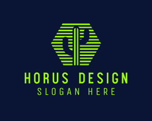 Hexagon Cactus Desert logo design