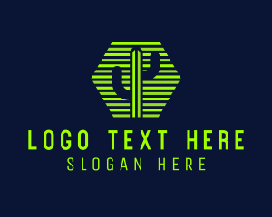 United States - Hexagon Cactus Desert logo design