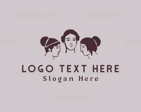 Ancient Mural Greek Goddess Logo