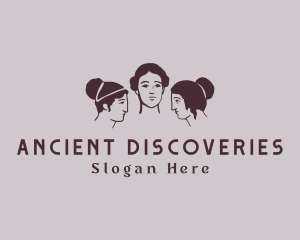 Ancient Mural Greek Goddess logo design