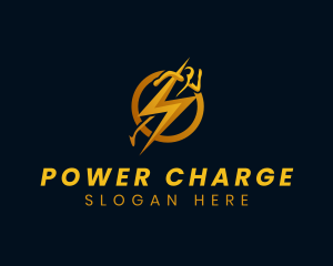 Human Power Lightning logo design