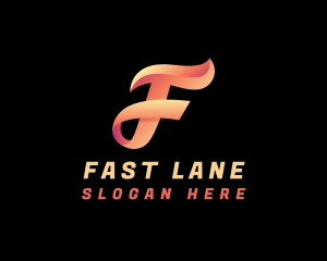 Gradient Fast Racing  logo design