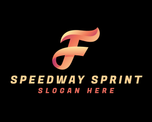 Racer - Gradient Fast Racing logo design