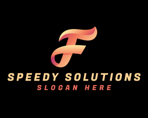 Fast - Gradient Fast Racing logo design
