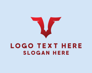 Letter V - Flying Letter V logo design