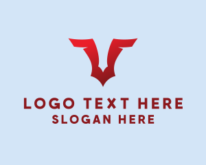 Abstract Design - Flying Animal Letter V logo design