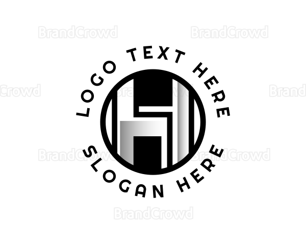 Industrial Mechanic Steel Letter H Logo
