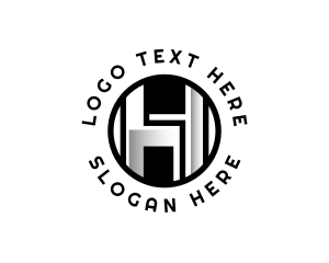 Industrial Mechanic Steel Letter H logo design