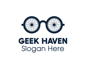 Nerdy - Cycling Geek Glasses logo design