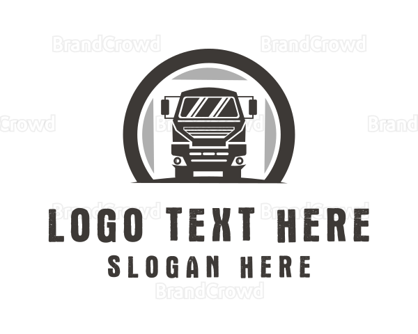 Driving Truck Transport Logo