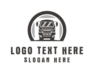 Transportation - Driving Truck Transport logo design