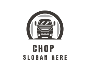 Trailer - Driving Truck Transport logo design