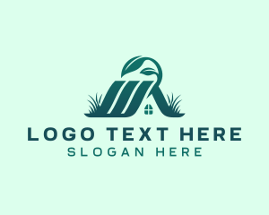 House - House Roofing Landscaping logo design