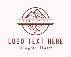 Tourist Spot - Mountaineering Outdoor Emblem logo design