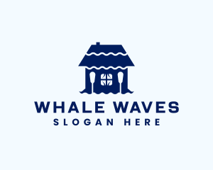 Wave Paddle Oar logo design