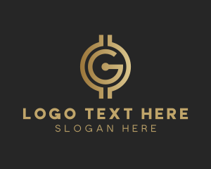 Gold - Cryptocurrency Technology Letter G logo design